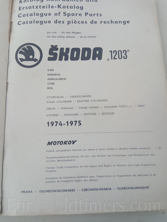 Škoda 1203 Katalog