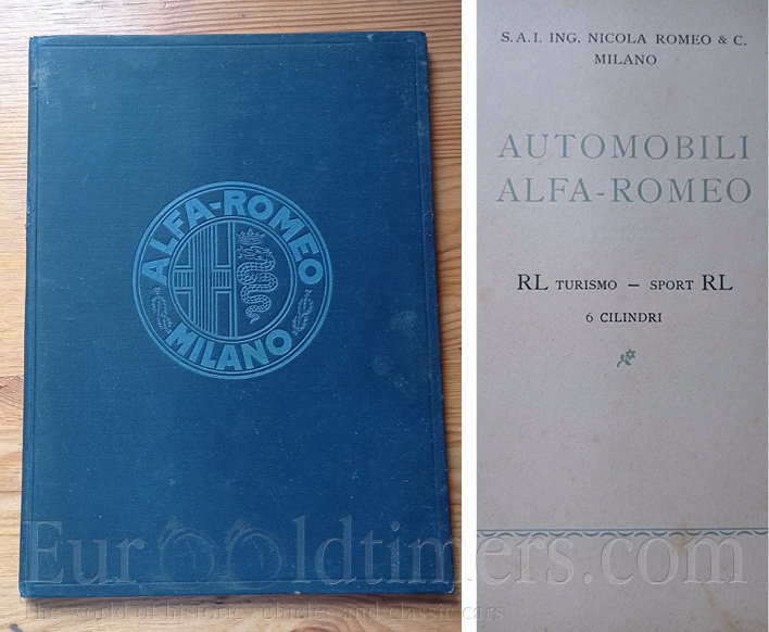 1924 Alfa Romeo owners manual