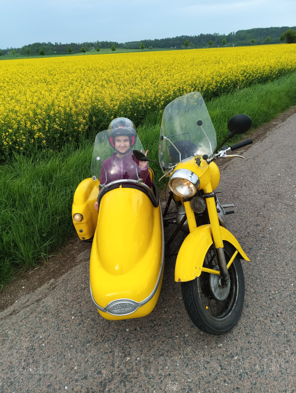 Jawa 350 ČZ 361 (1960) sajdkára+páv
