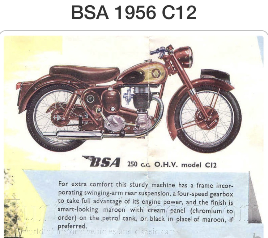 BSA C12 r.v. 1956