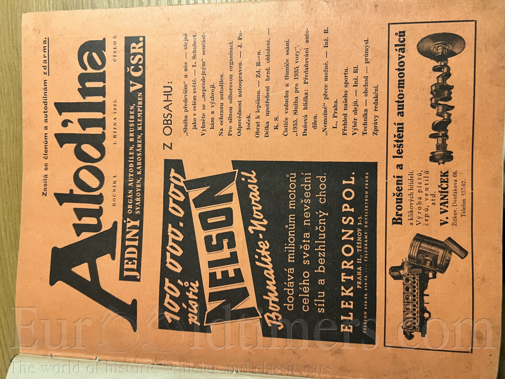 Časopis Autodílna 1935