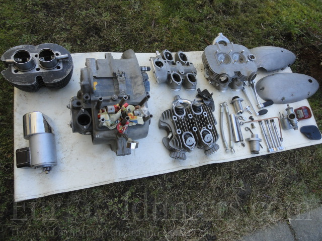 JAwa 500 OHC 01, díly motoru v započaté 